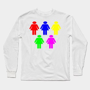 Rainbow Friends Gender Paper Dolls Long Sleeve T-Shirt